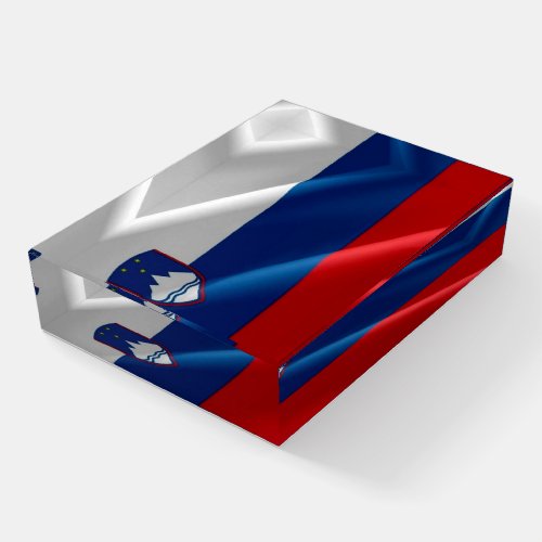 Slovenia _ Slovenian Waving Flag _ Paperweight