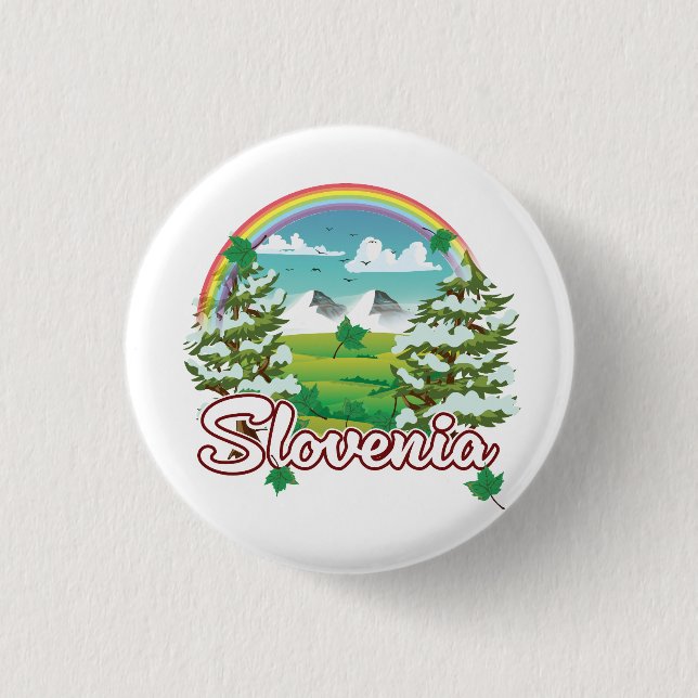 Slovenia Travel logo Button (Front)