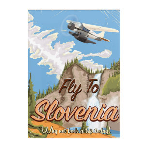 Slovenia Vintage style travel poster Acrylic Print