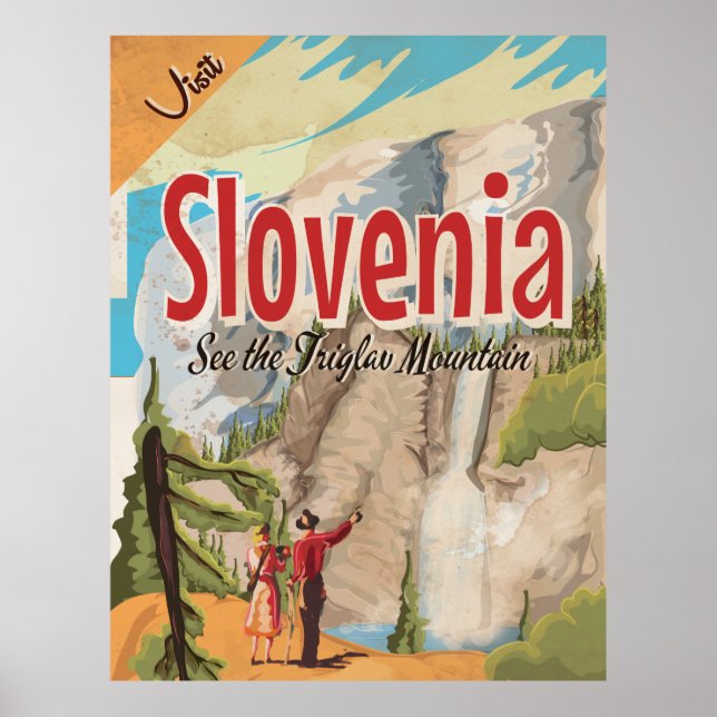 Slovenia Vintage Travel Poster (Front)