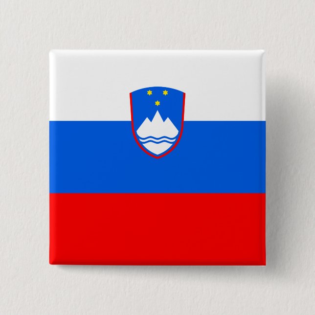 Slovenian Flag Button (Front)