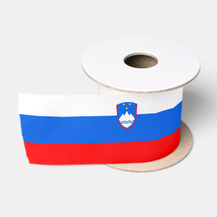 Slovenian Flag Satin Ribbon