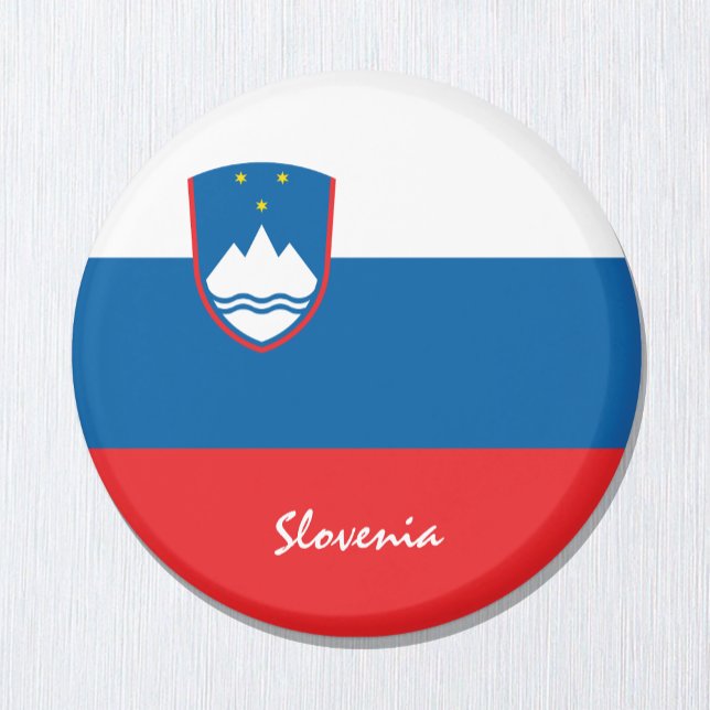 Slovenian flag & Slovenia travel, holiday/sports Magnet (Creator Uploaded)