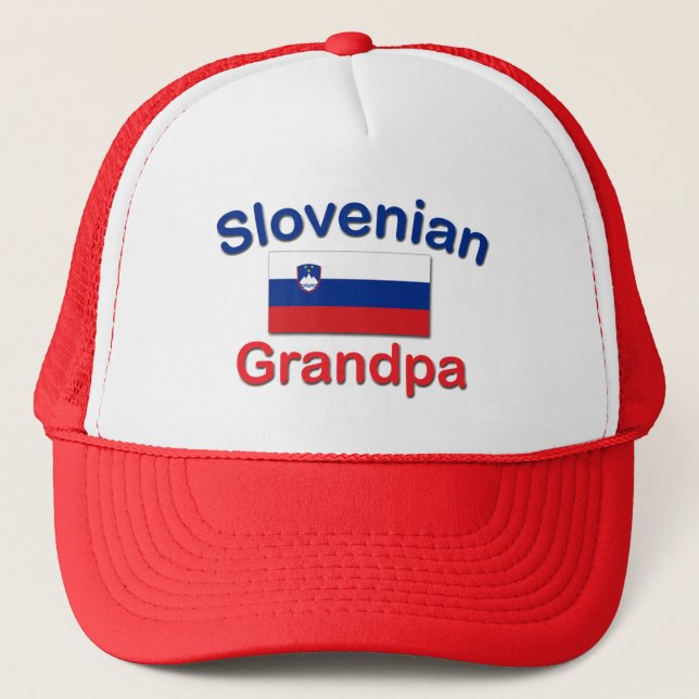Slovenian Grandpa Trucker Hat (Front)