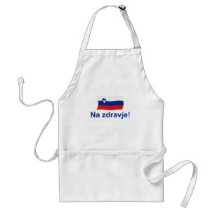 Slovenian Na zdravje! (To your health!) Adult Apron