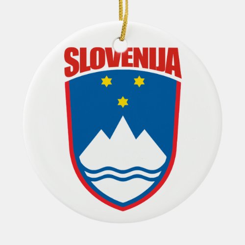 Slovenija Slovenia Ceramic Ornament
