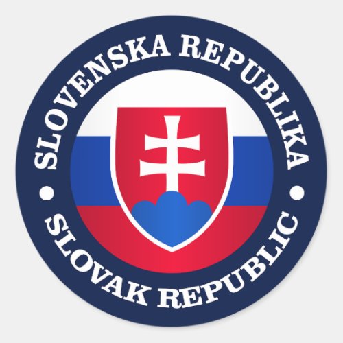 Slovenska Republika Classic Round Sticker