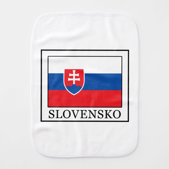 Slovensko Baby Burp Cloth (Front)