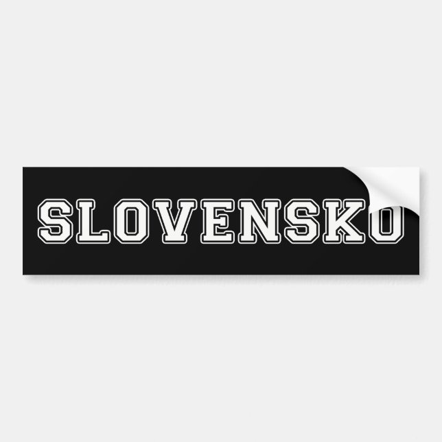 Slovensko Bumper Sticker (Front)