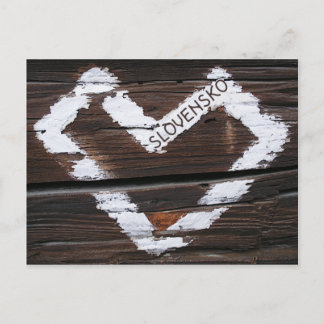 Slovensko Heart Postcard
