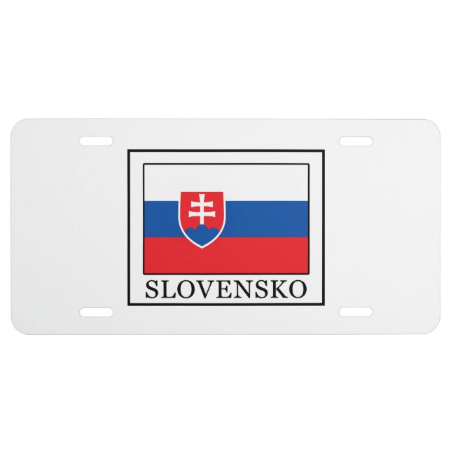 Slovensko License Plate (Front)