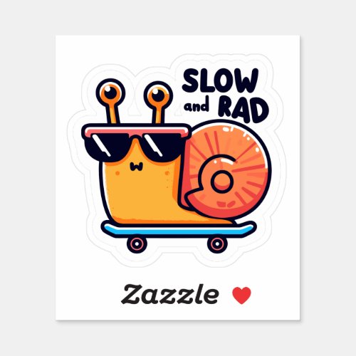 Slow and Rad Sticker