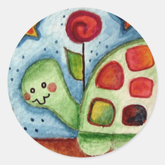 "Slow And Steady" Classic Round Sticker