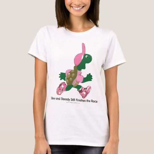 Slow and Steady running turtle T_Shirt
