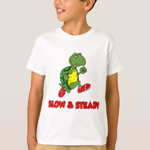 Slow And Steady Running Turtle T-Shirt