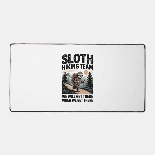 Slow and Steady Sloth Hiking Team Desk Mat (Front)