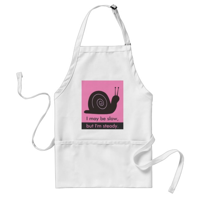 Slow and Steady snail Adult Apron (Front)