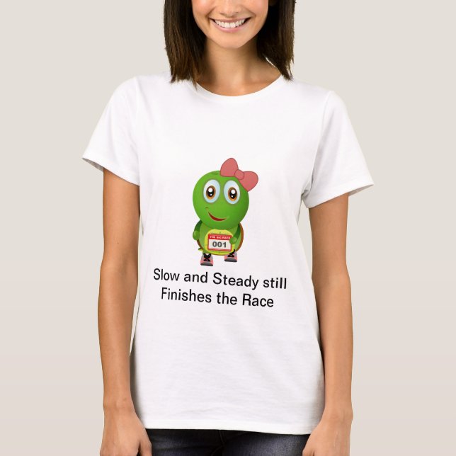 Slow and Steady Turtle Runner T-Shirt (Front)