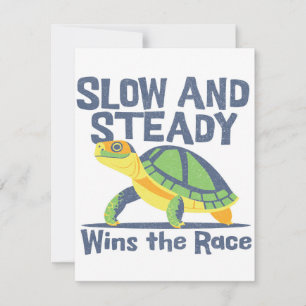 Slow And Steady Wins The Race - Turtle Holiday Card