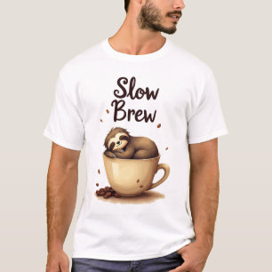 Slow Brew Coffee Sloth T-Shirt