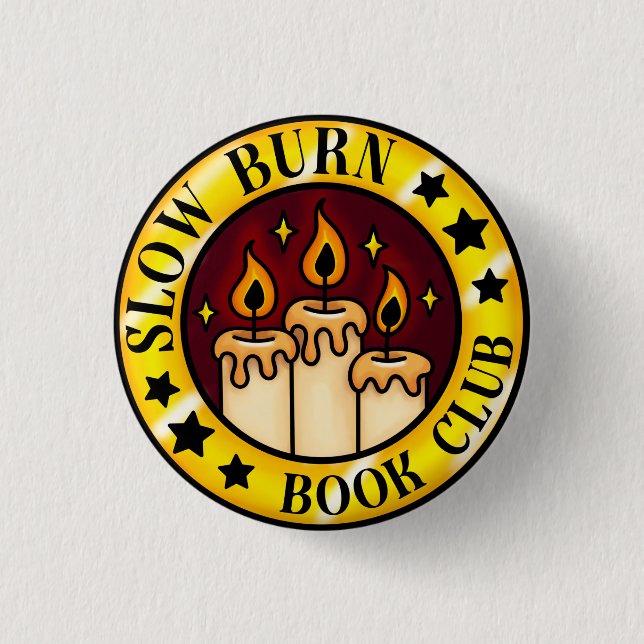 Slow Burn Book Club Badge Button (Front)