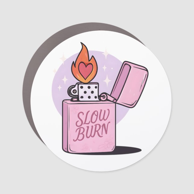 Slow Burn Reader Car Magnet (Front)