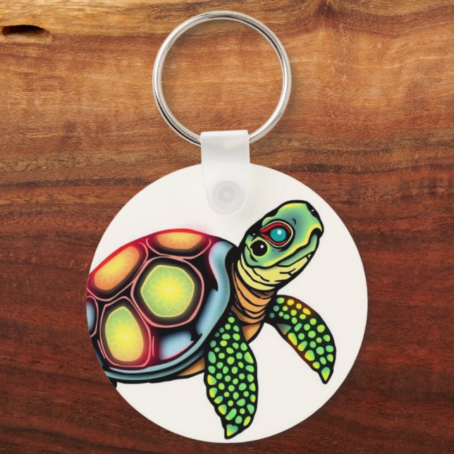 Slow But Legendary Turtle Keychain (Front)