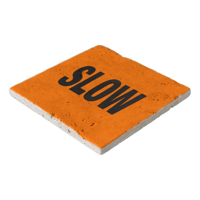 Slow Caution Sign  Trivet (Corner)