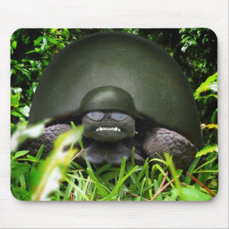 Slow Commando - Military Helmet Turtle Mouse Pad