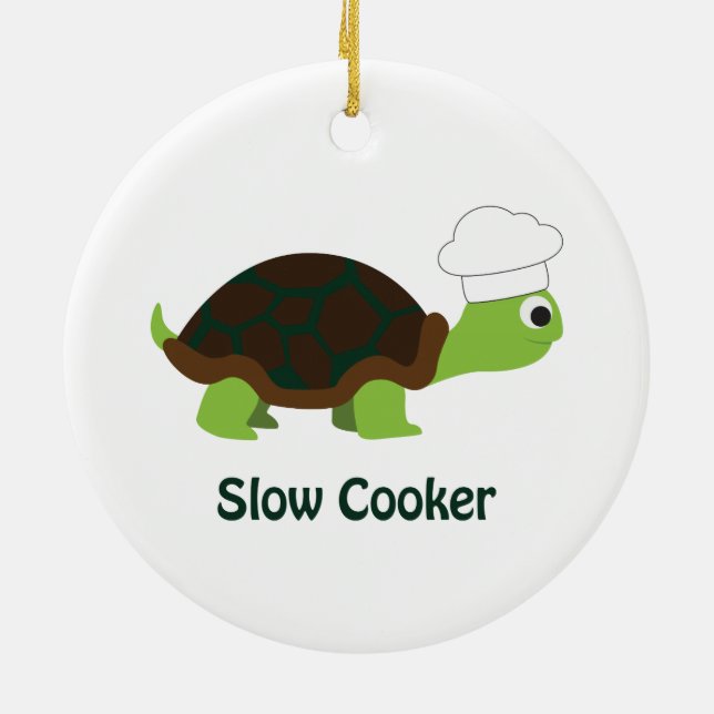 Slow Cooker Ceramic Ornament (Back)