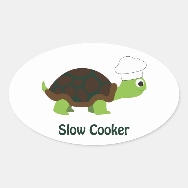 Slow Cooker Oval Sticker (Front)