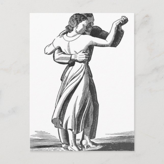 Slow Dancing Couple Postcard (Front)