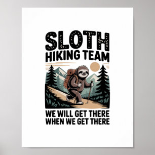Slow Days Sunny Vibes Sloth Hammock Trop Poster