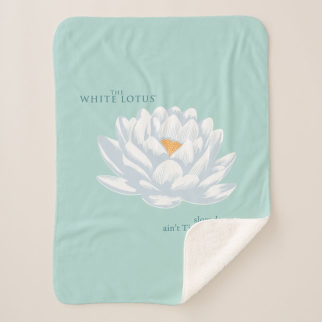 Slow Down, Ain’t Times Square - The White Lotus Sherpa Blanket (Front)