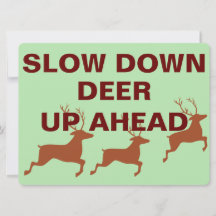 slow down deer up ahead/horses car signs