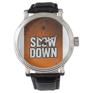 Slow Down Funny Retro Sunset Watch