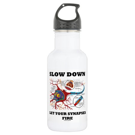 Slow Down Let Your Synapses Fire Neuron / Synapse Water Bottle