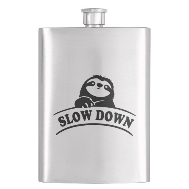 SLOW DOWN SLOTH FLASK (Front)