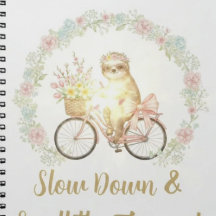 Slow Down & Smell the Flowers Sloth Notebook