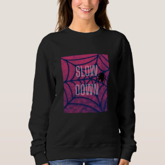 Slow Down Spider Web Hoodie - Purple AestheT-Shirt