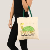 Slow Food is Good Food turtle tote bag (Front (Product))