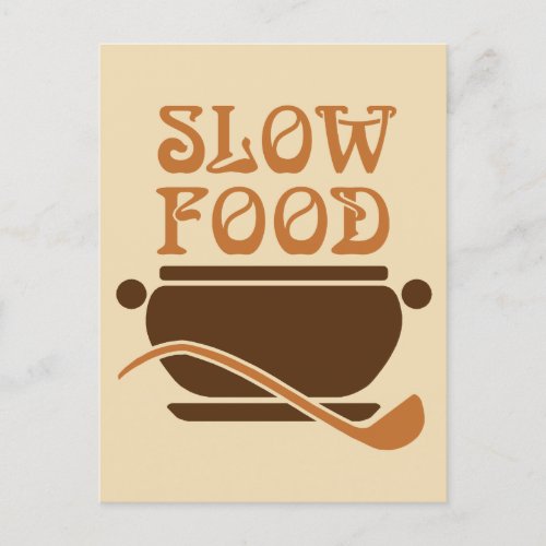 Slow Food Retro Style Kitchen Postcard