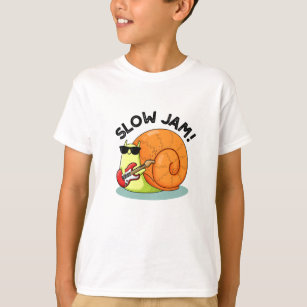 Slow Jam Funny Music Snail Pun T-Shirt