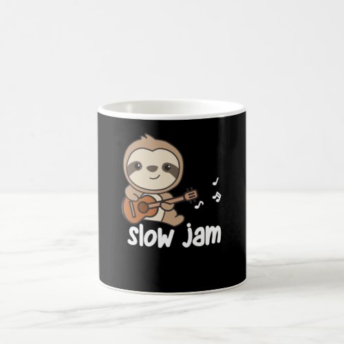 Slow Jam Sloth Makes Music With Guitar Coffee Mug