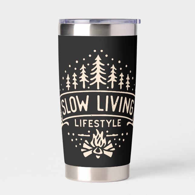 Slow Living Lifestyle Insulated Tumbler (Left)