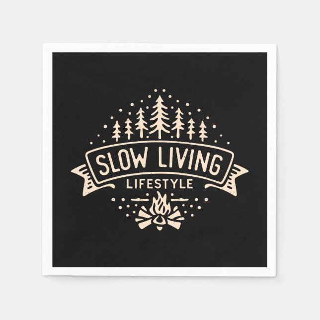 Slow Living Lifestyle Napkins (Front)