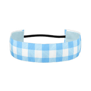 Slow-Living Summer Sky Check Athletic Headband