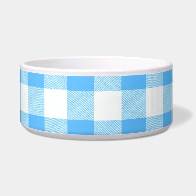 Slow-Living Summer Sky Check Bowl (Right)