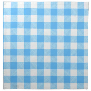 Slow-Living Summer Sky Check Cloth Napkin