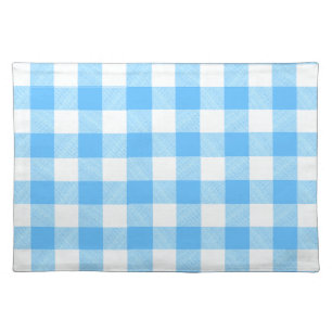 Slow-Living Summer Sky Check Cloth Placemat